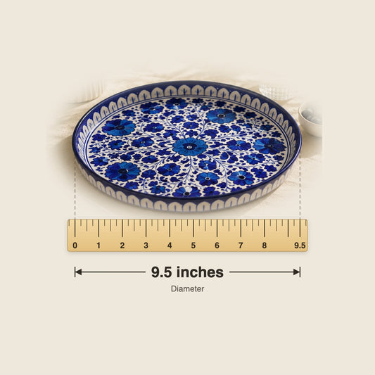 The Blue Gaze Hand-Painted Serving Platter — Small