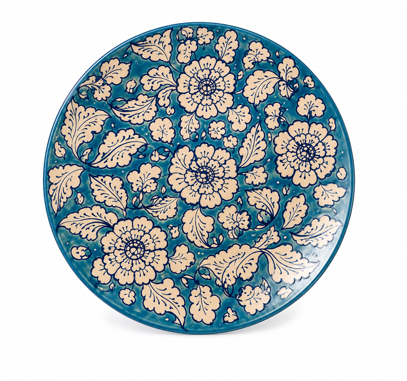 Feroze Bloom Hand-Painted Fruit Dish — Large